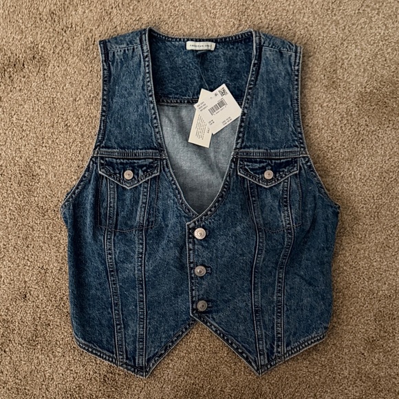 American Eagle Outfitters Tops - NWTS American Eagle Outfitters Dark Blue Denim Vest